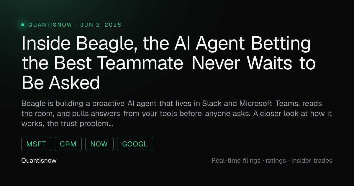 Inside Beagle, the AI Agent Betting the Best Teammate Never Waits to Be ...
